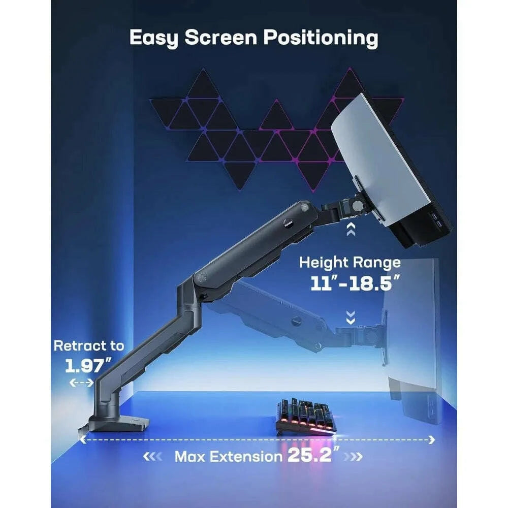 heavy-duty-monitor-arm-for-49-inches-screens-up-to-35-lbs-aluminum-ultrawide-screen-arm-for-samsung-odyssey-g9-and-morekimlud-womens-fashion-34601425