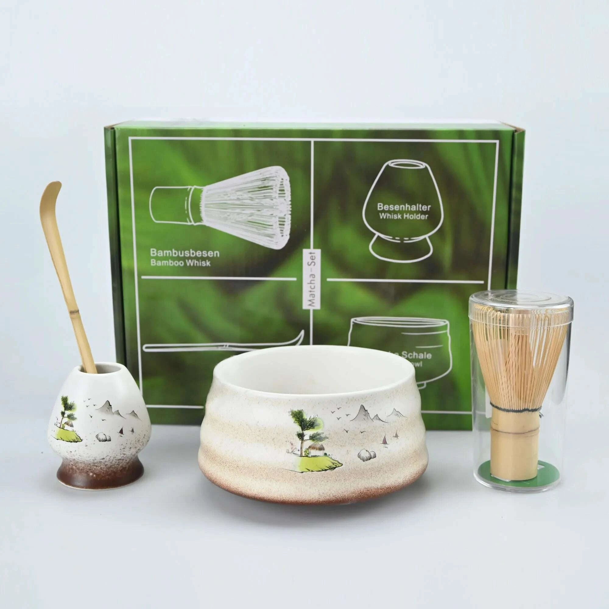 2pcs4pcs5pcsset-japanese-style-matcha-tea-set-with-tool-rack-including-bowl-whisk-spoon-great-gift-for-ceremonykimludkimlud-35568512