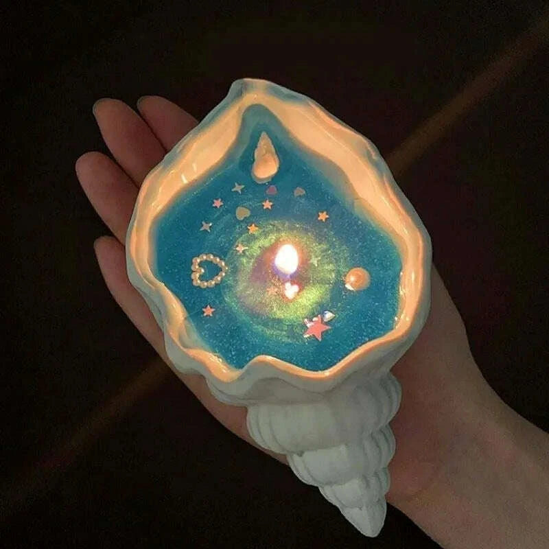 KIMLUD, Sea Shell Aromatherapy Candle Creative Starfish Shell Scented Candle Sea Shell Candle Handmade Sea Shell Whirlpool Candles, KIMLUD Womens Clothes