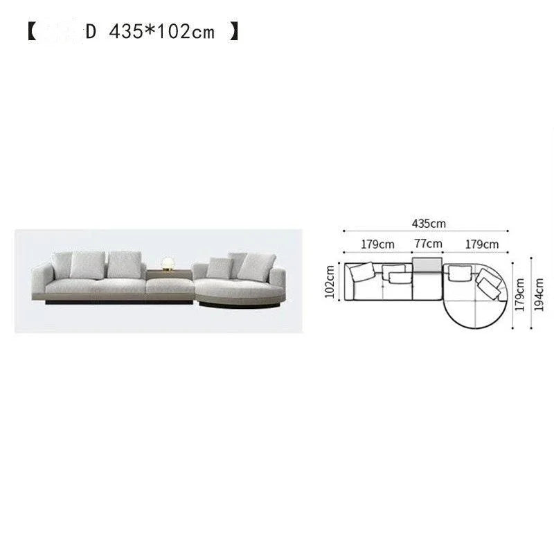 Fabric Sofa Set Italian Minimalist — Customized Color | KIMLUD