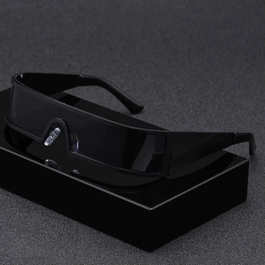 Cyberpunk Sunglasses Narrow Frames — Black | KIMLUD