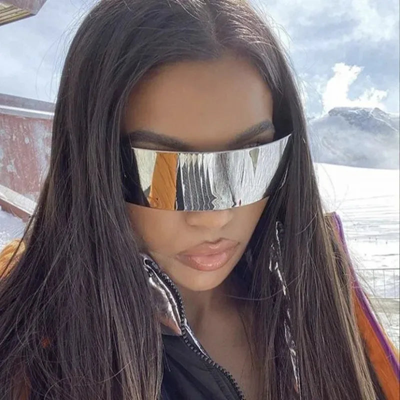 Polycarbonate Cyberpunk Goggles Sunglasses — Black | KIMLUD