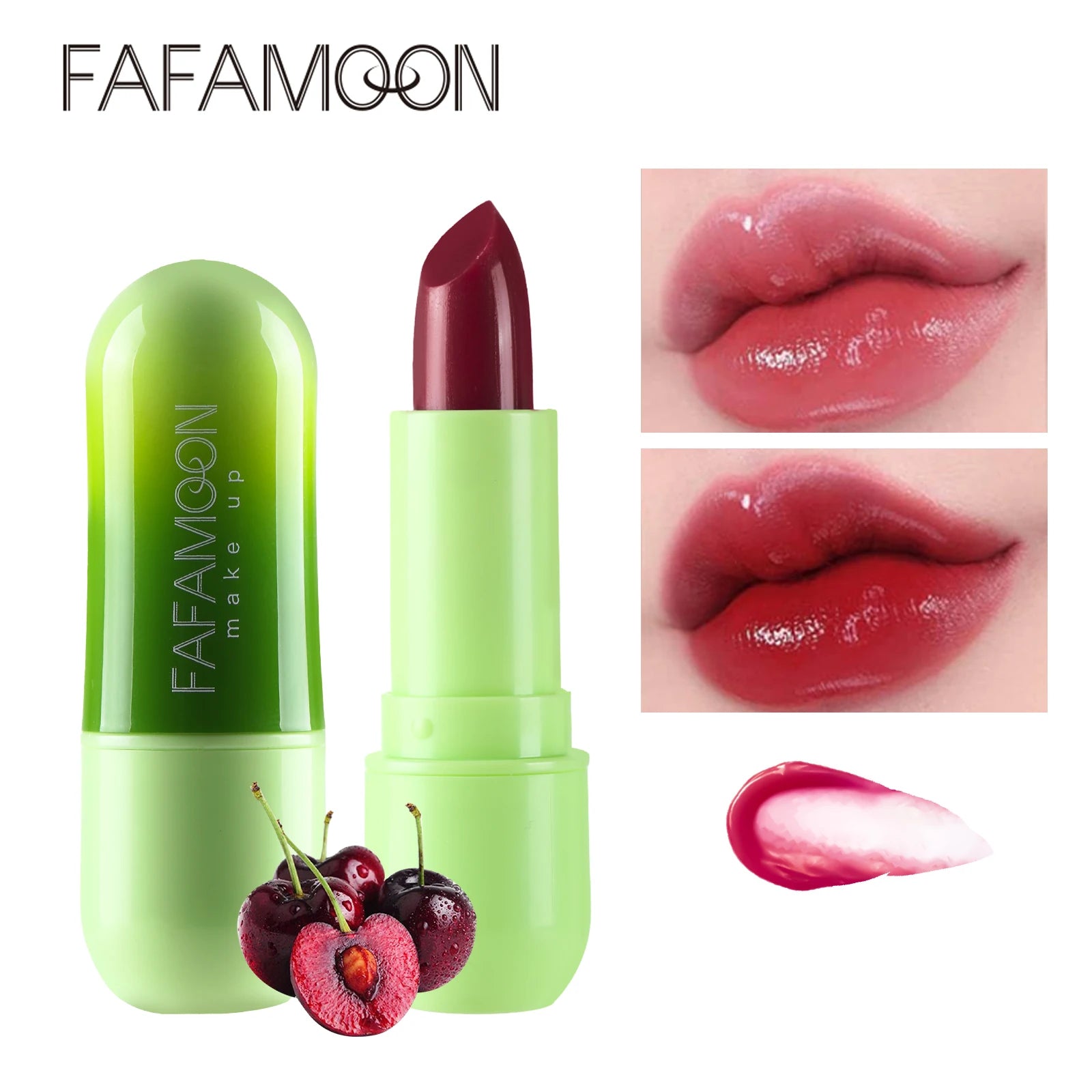 FAFAMON 3 colors aloe vera warm color changing jelly lipstick set lip care lasting non-stick moisturizing fruity lipstick