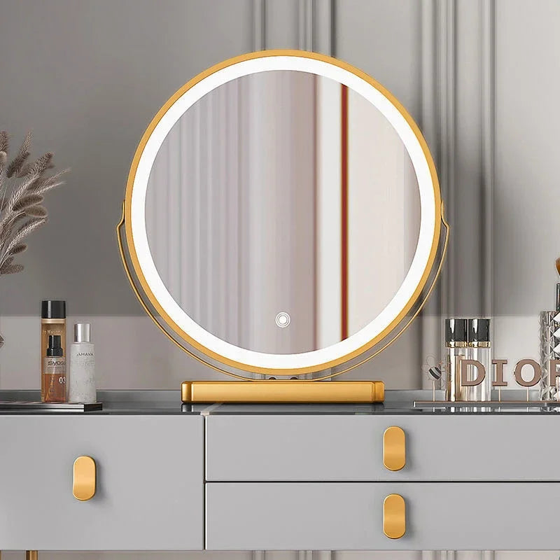 A Modern Design Dressing Table With Mirror and Stool Wooden Makeup Vanity Desk Side Cabinet Set Bedroom Furniture Dresser
