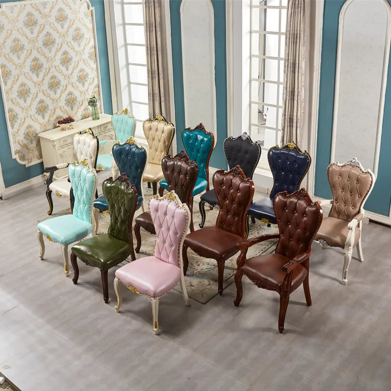 European Light Luxury Chairs Simple Solid Wood Party Unusual Adult Restaurant Chairs Design Comfy Lounge Stoel Home Furniture