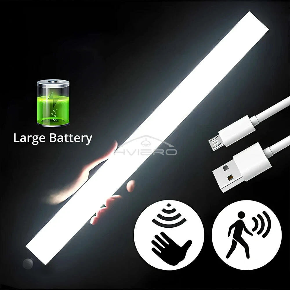 KIMLUD, Motion Sensor Night Lights Wireless LED Lamp USB Rechargeable Magnetic For Wardrobe Room Closet Kitchen Aisle Tube Detector Bulb, KIMLUD Womens Clothes
