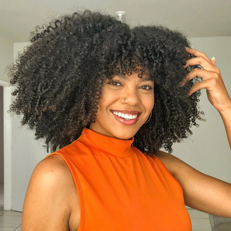 Wig Short Curly Bob Wigs And Extensions Glueless — Highlight Blonde | KIMLUD