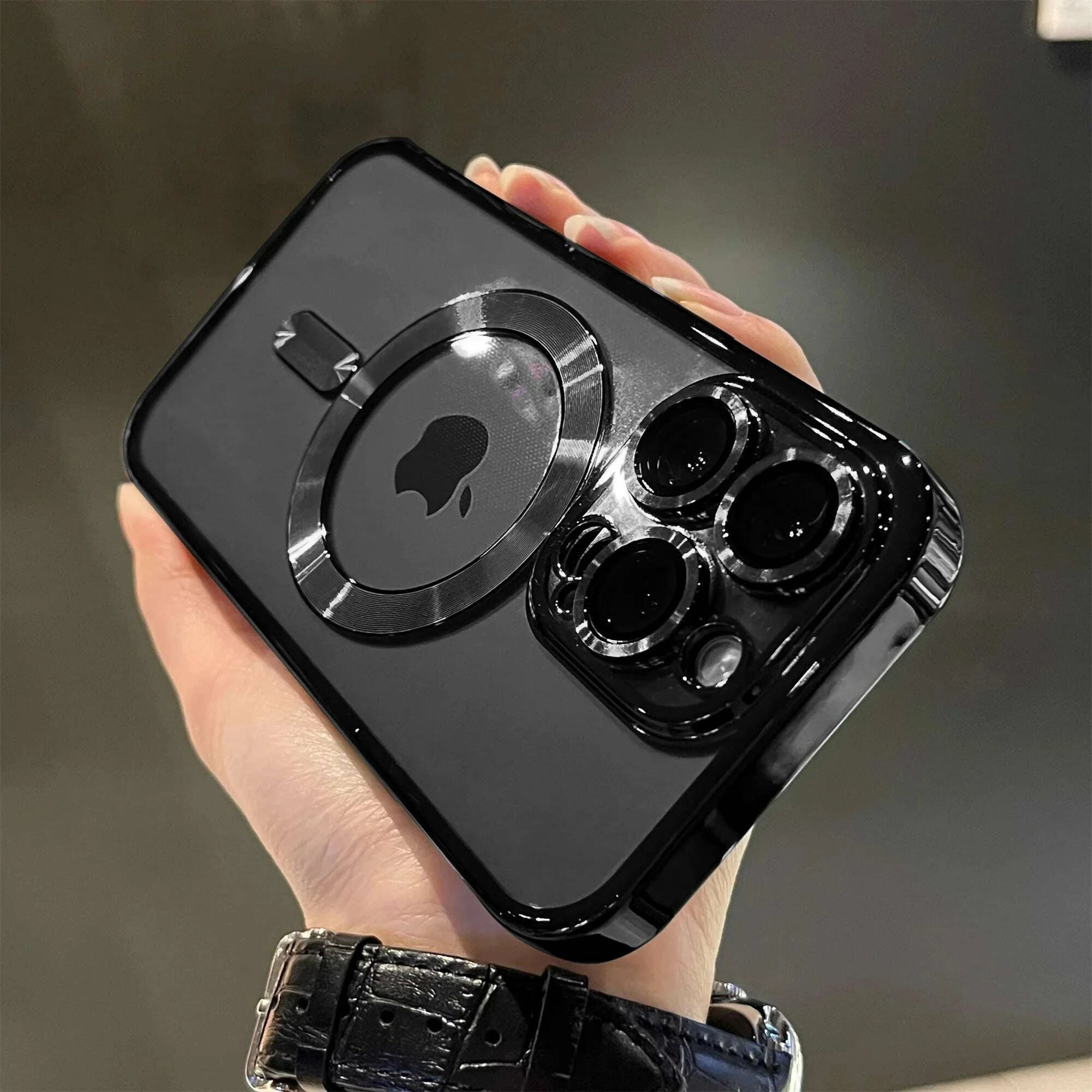KIMLUD, Luxury Magnetic Plating Clear Case For Magsafe Wireless Charging iPhone 11 12 13 14 15 16 17 Pro Max Air Plus Shockproof Cover, KIMLUD Womens Clothes