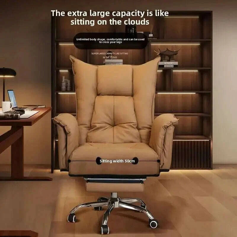 KIMLUD, Boss Chair, Home, Computer Chair, Sofa, Comfortable, Sedentary Office Chair, Reclining, Study Desk, Bedroom, Living Room, KIMLUD Womens Clothes