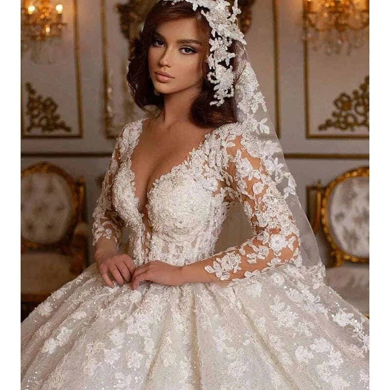 vintage-2024-lace-wedding-dresses-princess-ball-gown-beading-bridal-gowns-shinny-tulle-long-sleeves-ivory-dubai-marriage-dresskimlud-womens-fashion-34598319