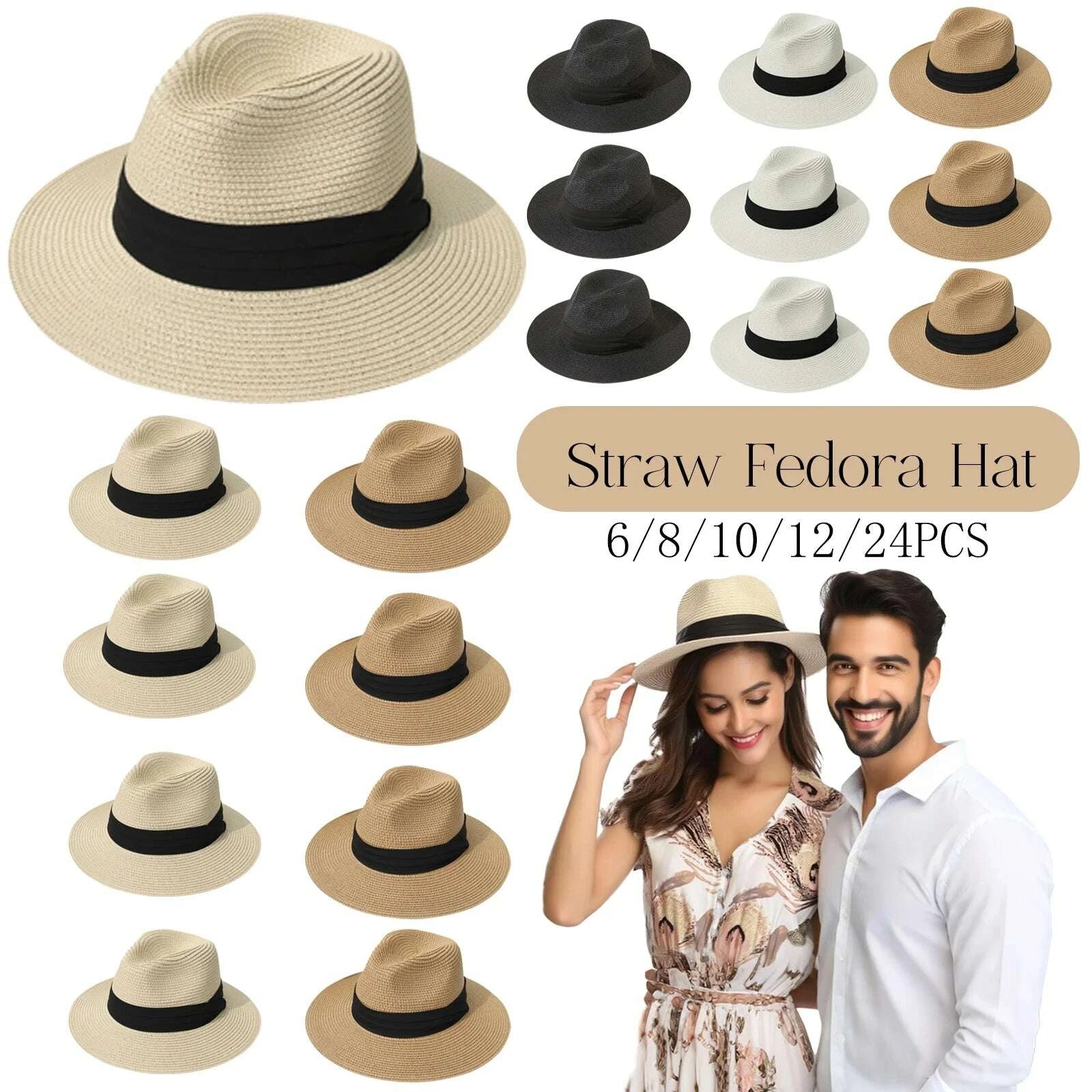 6-48pcs-straw-hat-for-wedding-1920s-party-sombrero-straw-fedora-hats-panama-sun-summer-hat-beach-wedding-favors-men-women-trilbykimludkimlud-35566550