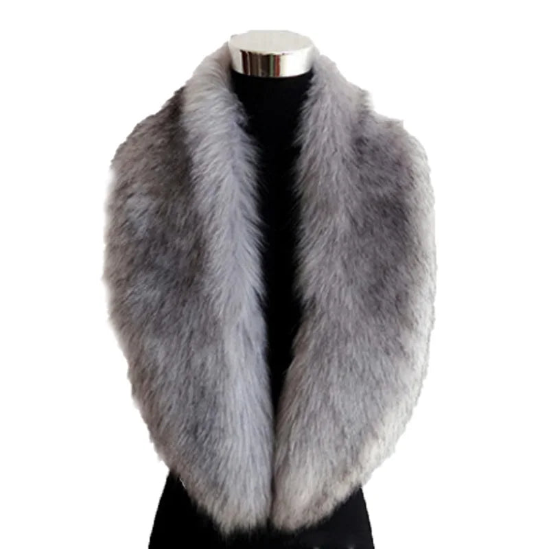100Cm Artificial Fox Fur Scarf For Women Winter Warm Faux Fur Collar Lady Shawl Woolen Windbreaker Decoration Coat Hat Accessory