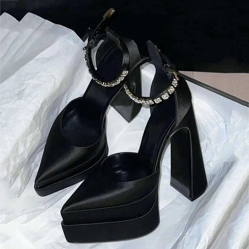 2025-new-fashion-catwalk-show-womens-single-shoes-fashion-pumps-summer-water-platform-thick-heel-pointed-toe-satin-high-heelskimlud-womens-fashion-34621448