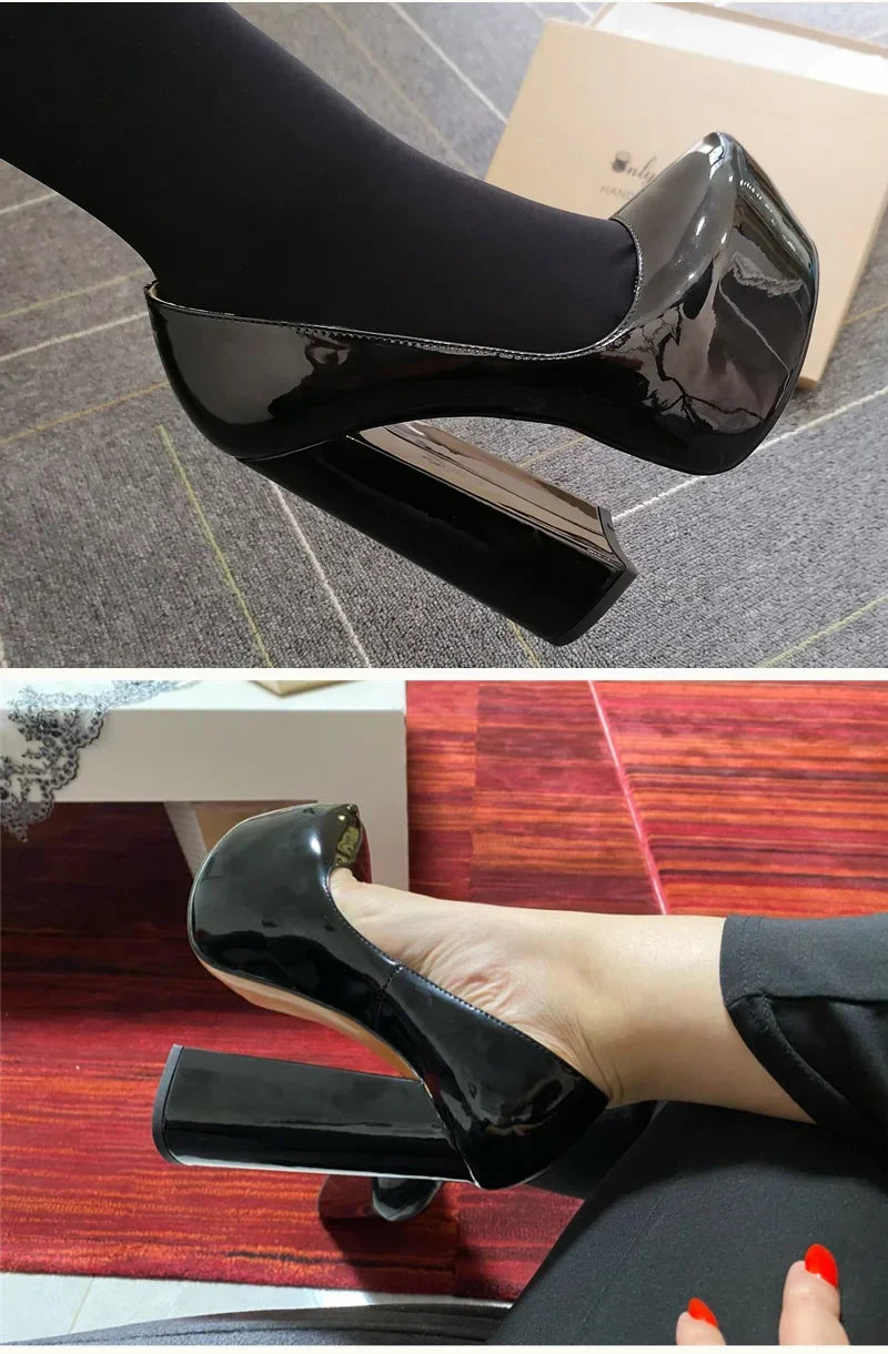 Pumps – Platform Square Toe – Pointed Toe Slip-On – Women | KIMLUD