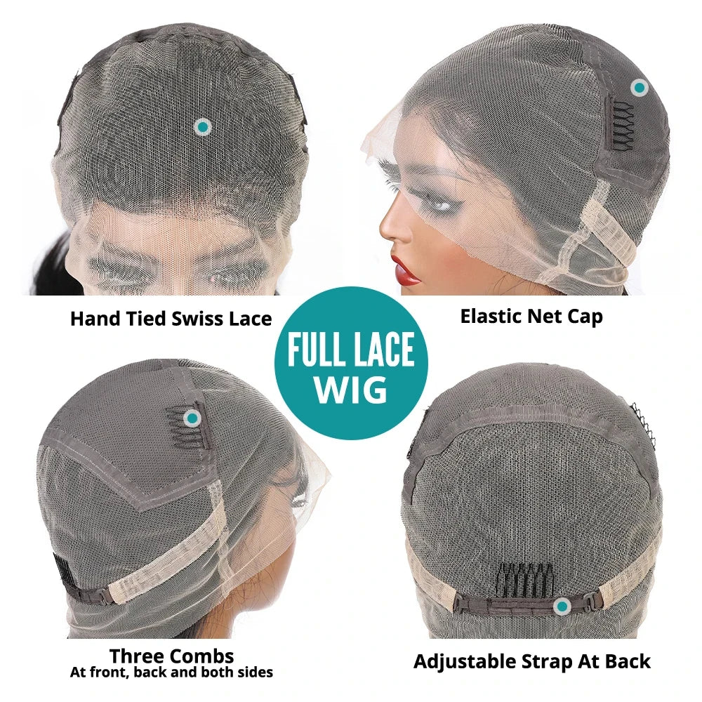 Full Lace Wig – HD Front – Human Hair – Transparent | KIMLUD