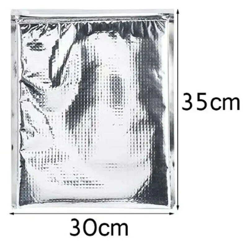 KIMLUD, Relchoor 5pcs Insulated Food Storage Bag Aluminum Foil Insulated Reusable Bag Thermal Cooler Silver Outdoor Kitchen Food Bags, KIMLUD Womens Clothes