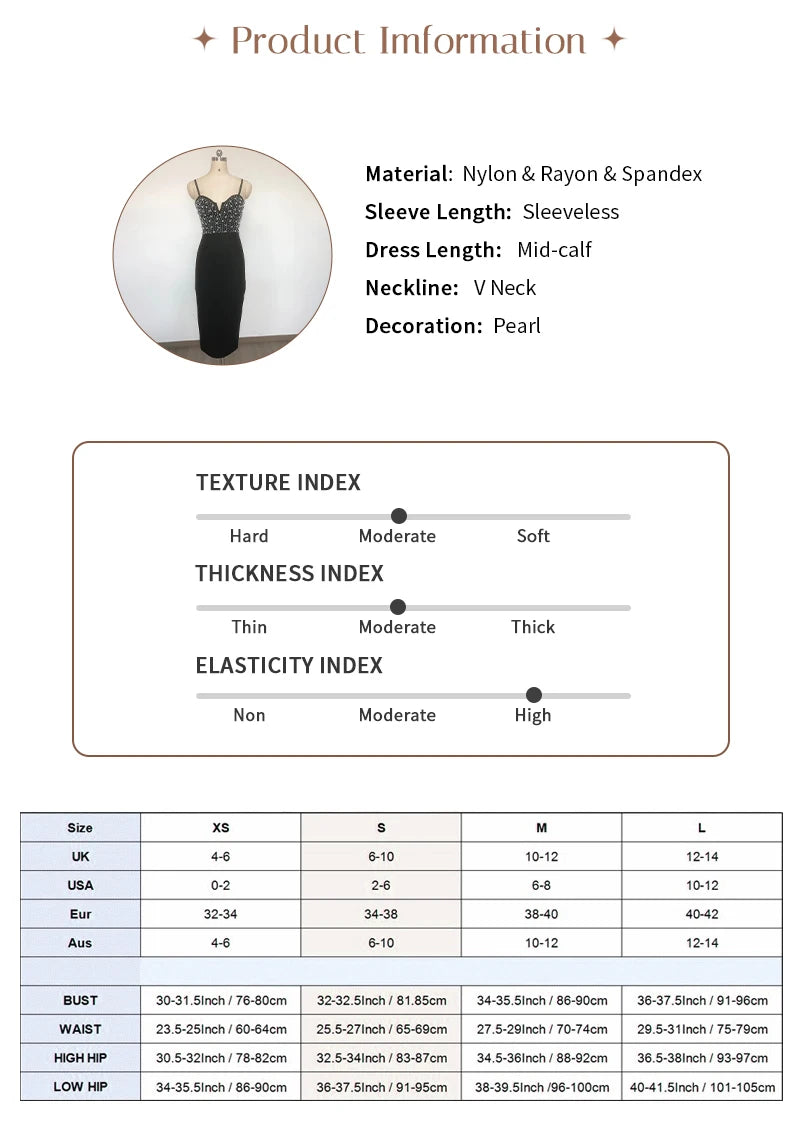 VC Elegant Burgundy Spaghetti Strap Midi Dress with Pearl & Rhinestone Embellishments for Cocktail Parties & Formal Events