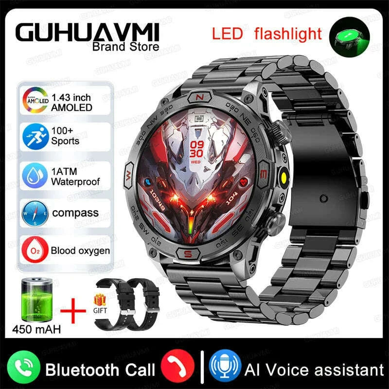 for-huawei-xiaomi-outdoor-sport-gps-smart-watch-men-143-466466-hd-amoled-screen-ip68-waterproof-bluetooth-call-smart-watcheskimlud-womens-fashion-34607020