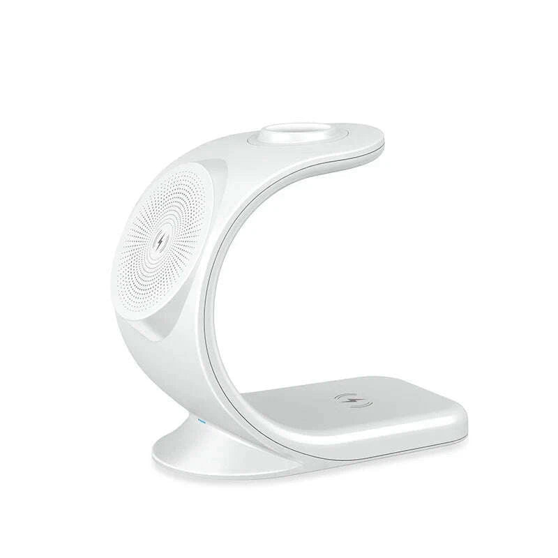 KIMLUD, 2024 3 in 1 Magnetic Wireless Charger for Smart Phone 5-15W Wireless Charging Station for Watch/Earphones Phone Holder/Bracket, KIMLUD Womens Clothes