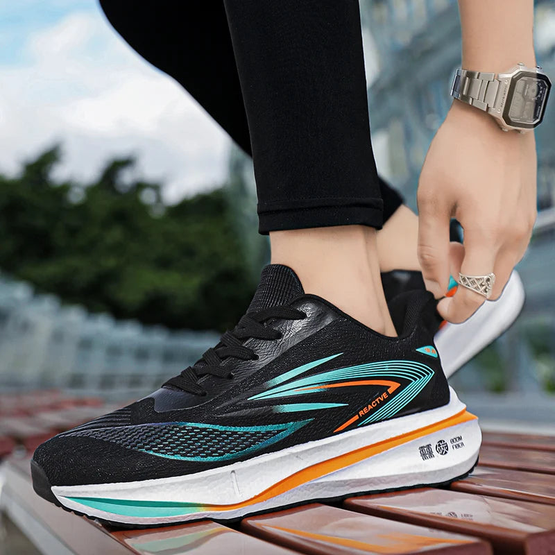 Running Shoes Men Mesh Breathable Outdoor Sports Flat Casual Mesh Walking Comfortable Tennis Shoes for Man Sneakers