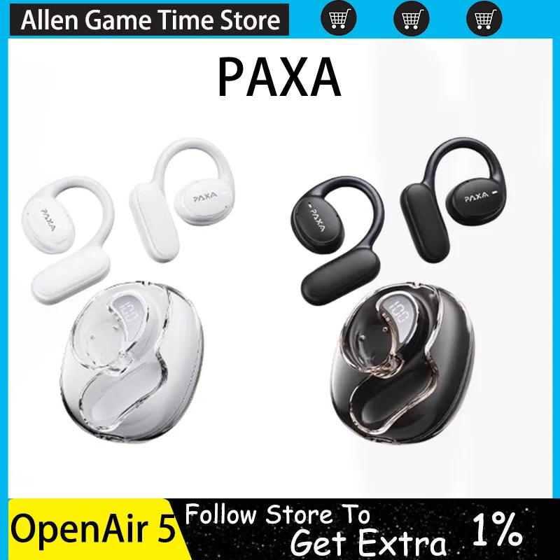 Paxa Openair5 AI AI Intelligent Bluetooth Earphones Translation 128 Languages Minutes Meeting Hanging Ear Type Headsets Custom