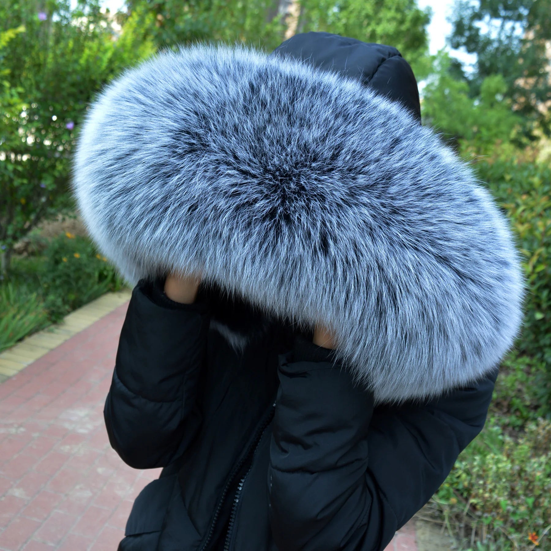 Fox Fur Collar – Hood Decor for Down Coats – Real Fox Fur | KIMLUD