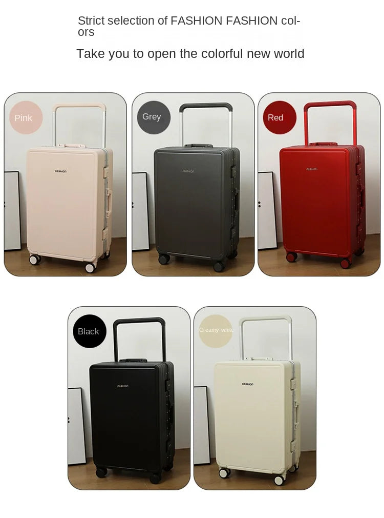Aluminium Frame Travel Luggage Carry-On With Mute Wheels — Slate Gray | KIMLUD