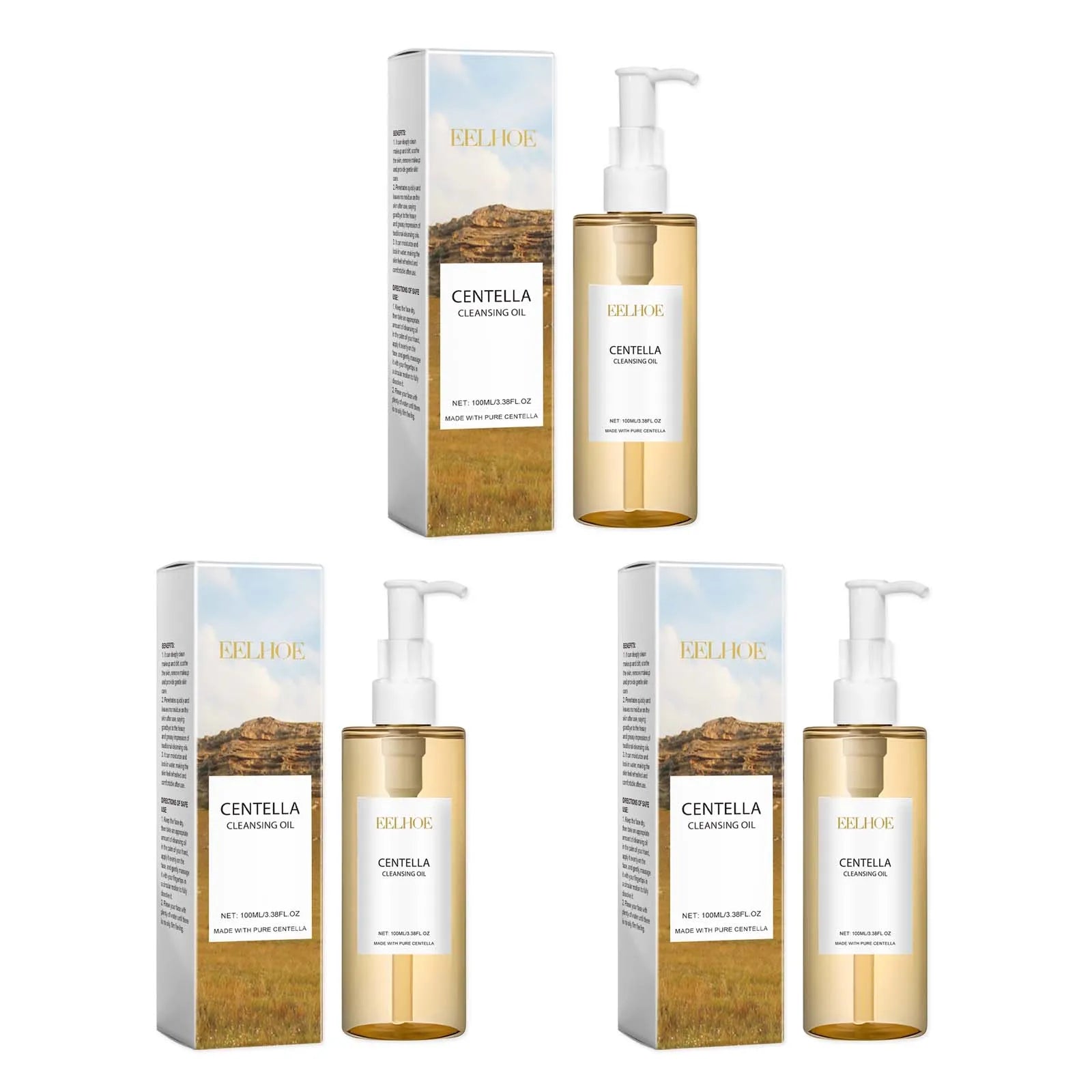 Centella Cleansing Oil Gentle Facial Makeup Remover Vitamin E Moisturizing Face Refresher Cleaning Oil Cleaning Nose Pores