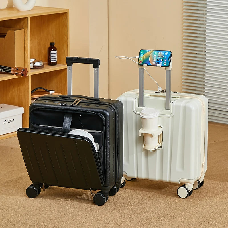 Luggage female small 18 inches suitcase swivel wheels male student durable sturdy thick password travel case