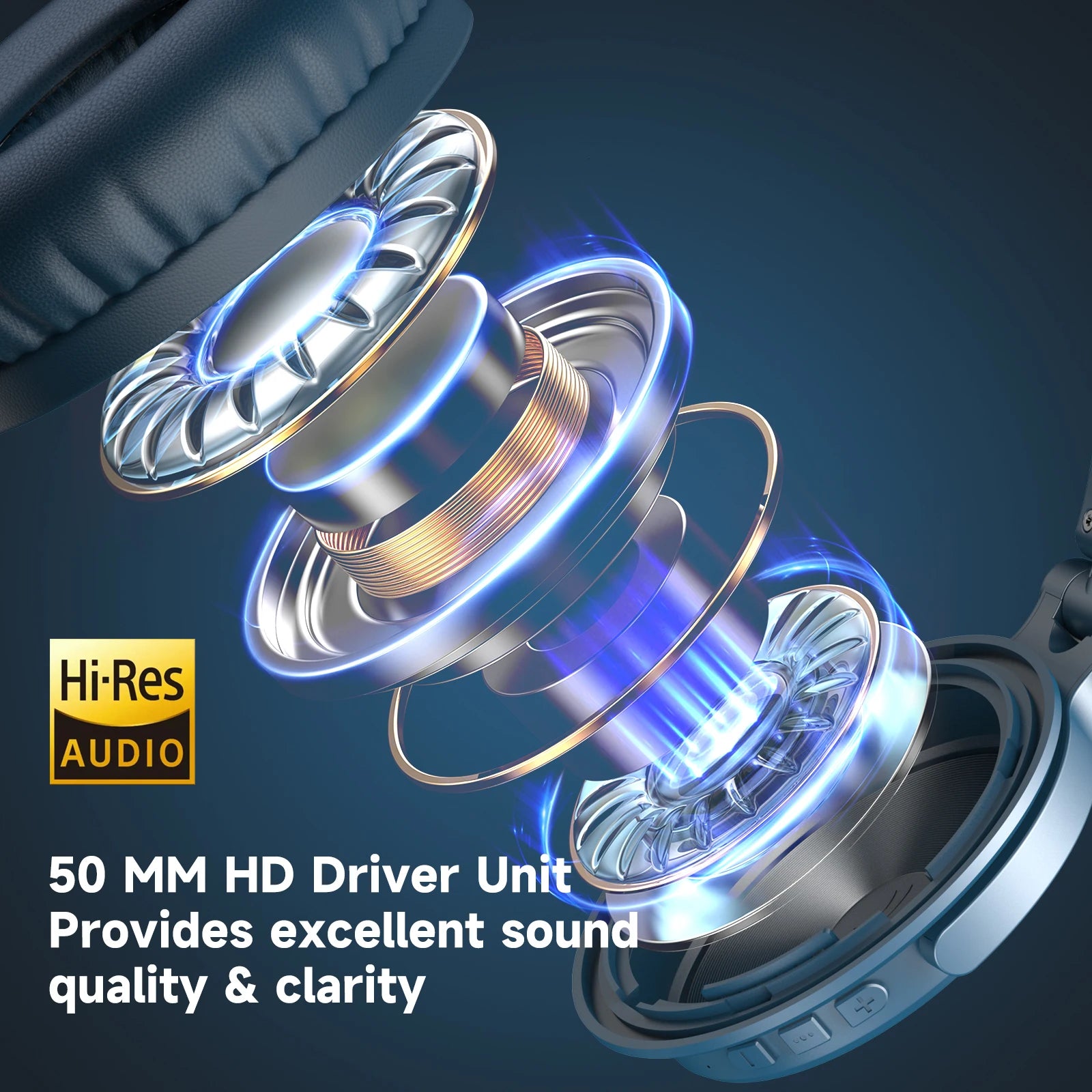 KIMLUD, Oneodio Wireless Bluetooth 5.2 Headset Over Ear Headphones With Microphone 110Hr Hi-Res Stereo Earphone For Phone PC Sports, KIMLUD Womens Clothes