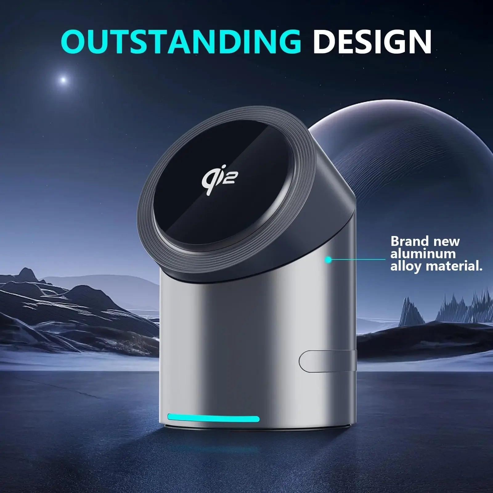 Qi2 3 in 1 Magnetic Wireless Charging Stand with Auto Rotation, Metal Body for IPhone 16 15 14 13 12 & Apple Watch&Airpods