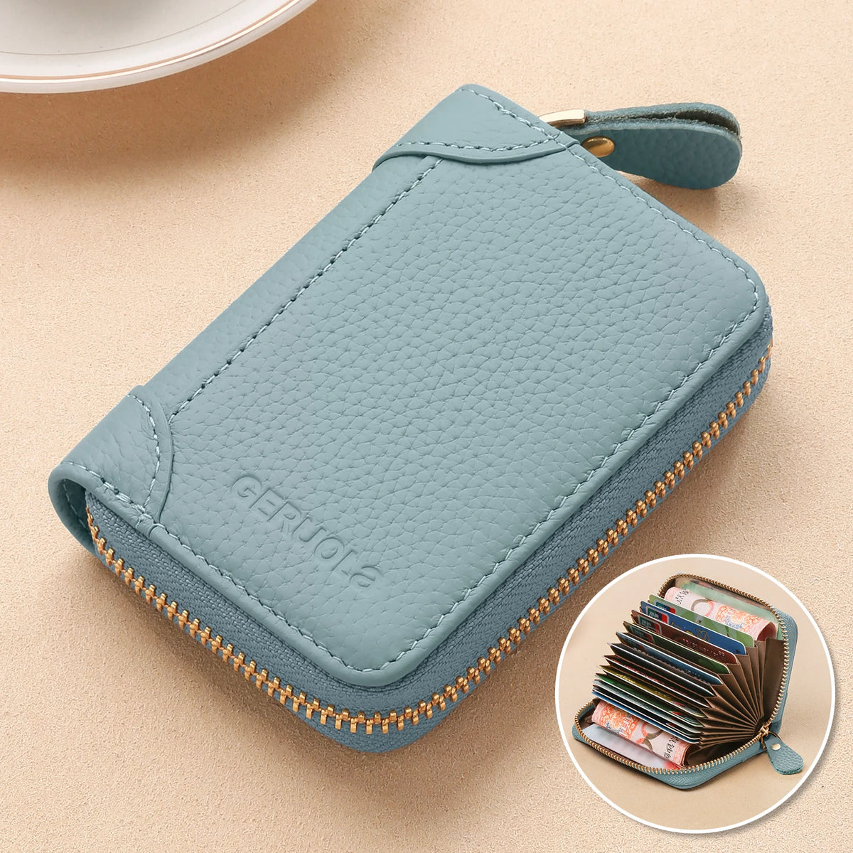 Card Holder – RFID Protected – Top-Grain Cowhide Leather | KIMLUD
