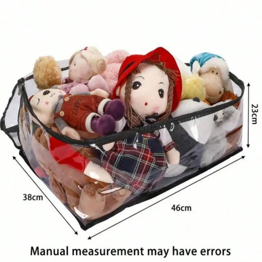 Nylon Storage Bag Zipper Handles — Transparent | KIMLUD
