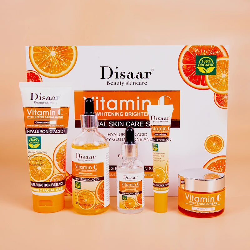 Brightening VC Skincare Set 5-Piece — Tangy Orange | KIMLUD