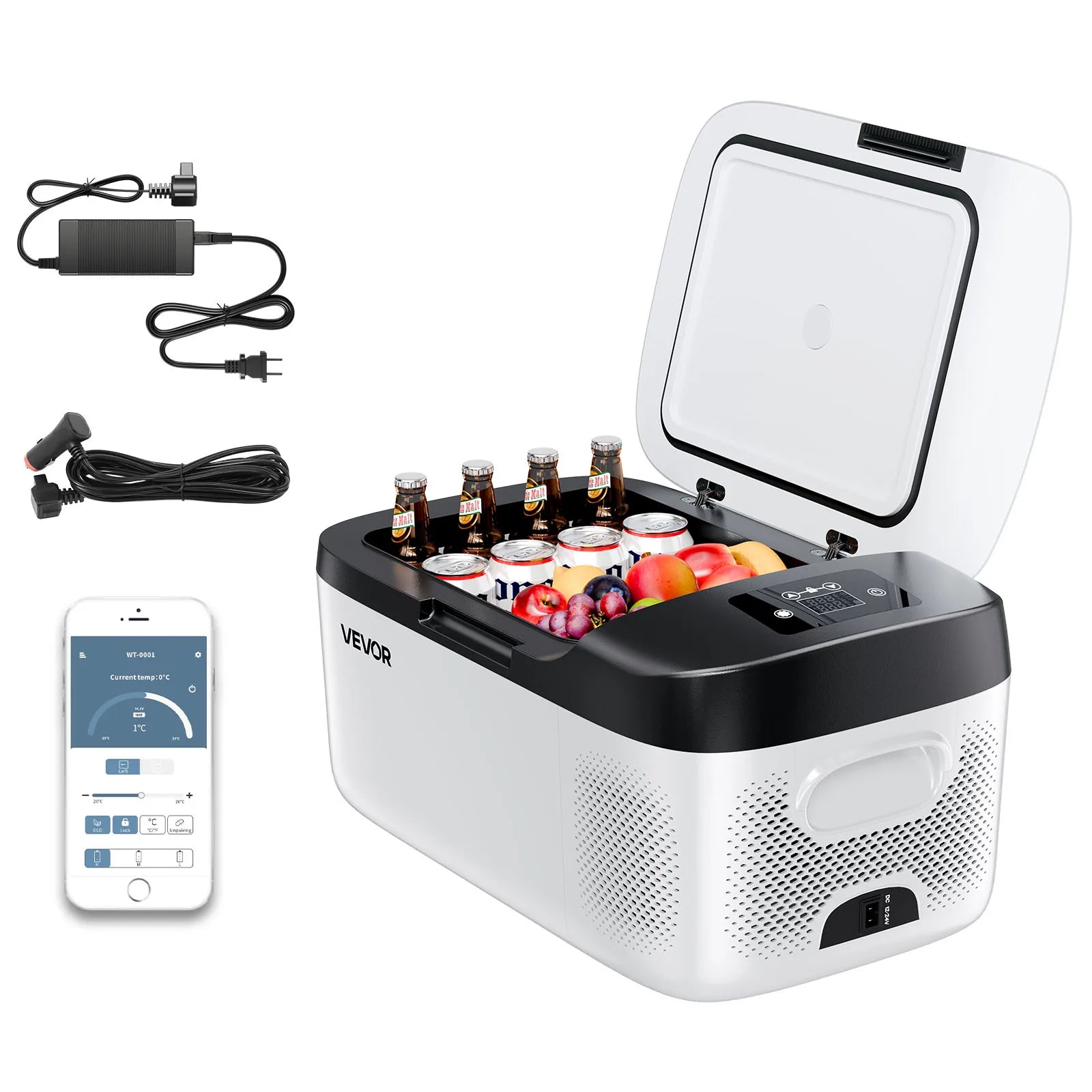 Portable Car Refrigerator 20L Premium — Black | KIMLUD