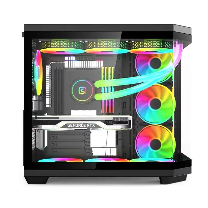Manufacturer computer accessories supply game computer shell tower wholesale custom logo computer case with LCD screen