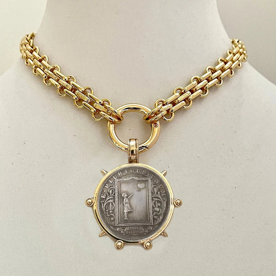 Copper Gothic Cuban Chunky Necklace — Copper | KIMLUD