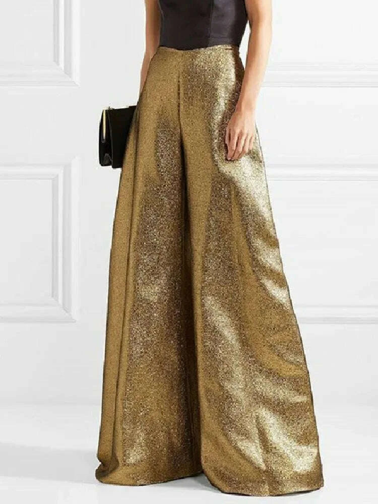 womens-stylish-party-wear-pants-solid-gold-high-waist-a-line-wide-leg-pants-zippered-full-length-trousers-casual-pantskimlud-womens-clothes-35075936