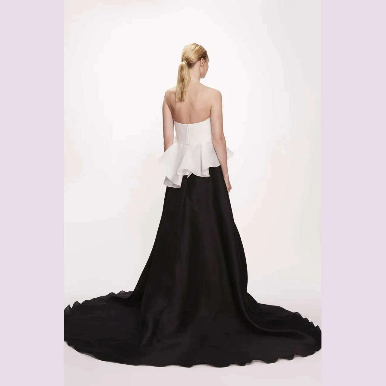 elegant-whiteblack-mix-color-a-line-formal-event-party-dresses-ruched-3-flower-strapless-long-prom-gowns-kimlud-kimlud-33912110