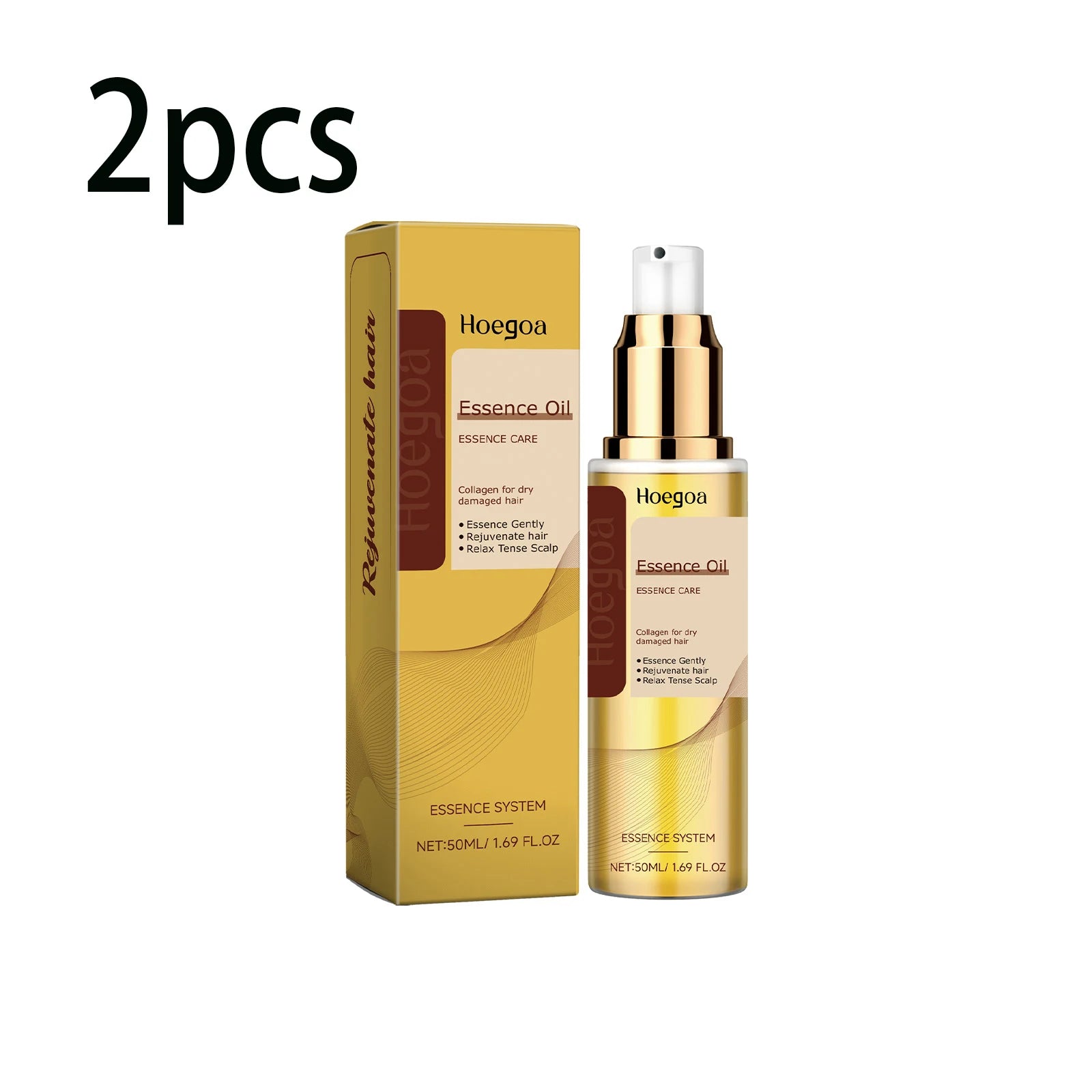 Argan Oil Hair Treatment Nourishing Serum For Dry Frizzy Hair — Golden Amber | KIMLUD