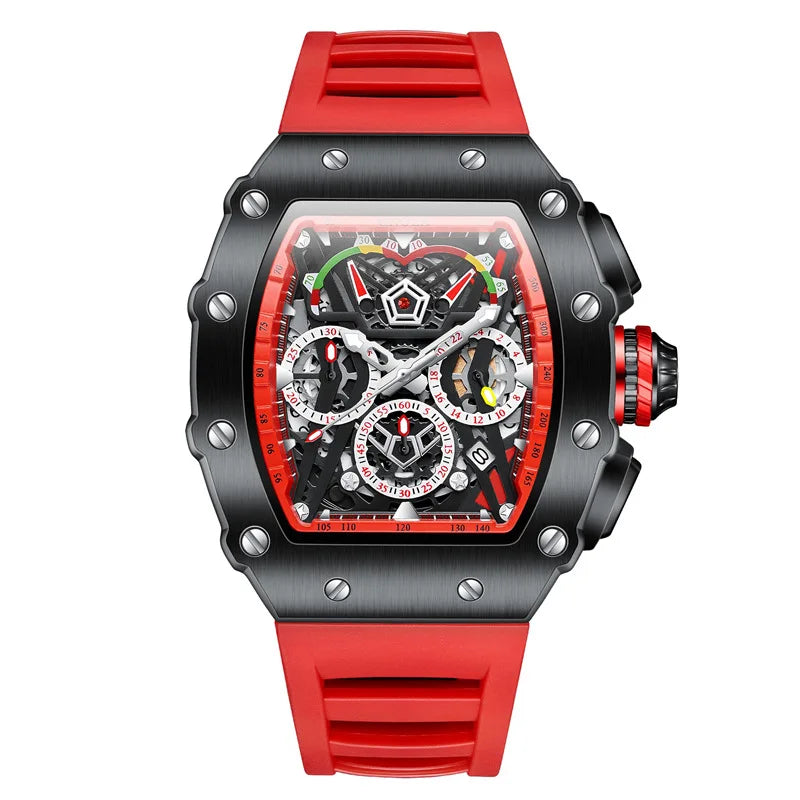 Sport Watch Quartz Chronograph Luminous — Black | KIMLUD