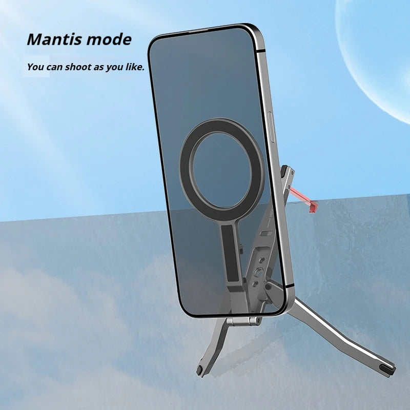Aluminum For Magsafe Tripod Magnetic Phone Holder Universal Magnetic Phone Tripod Mount Foldable Camera Phone Tripod Stand
