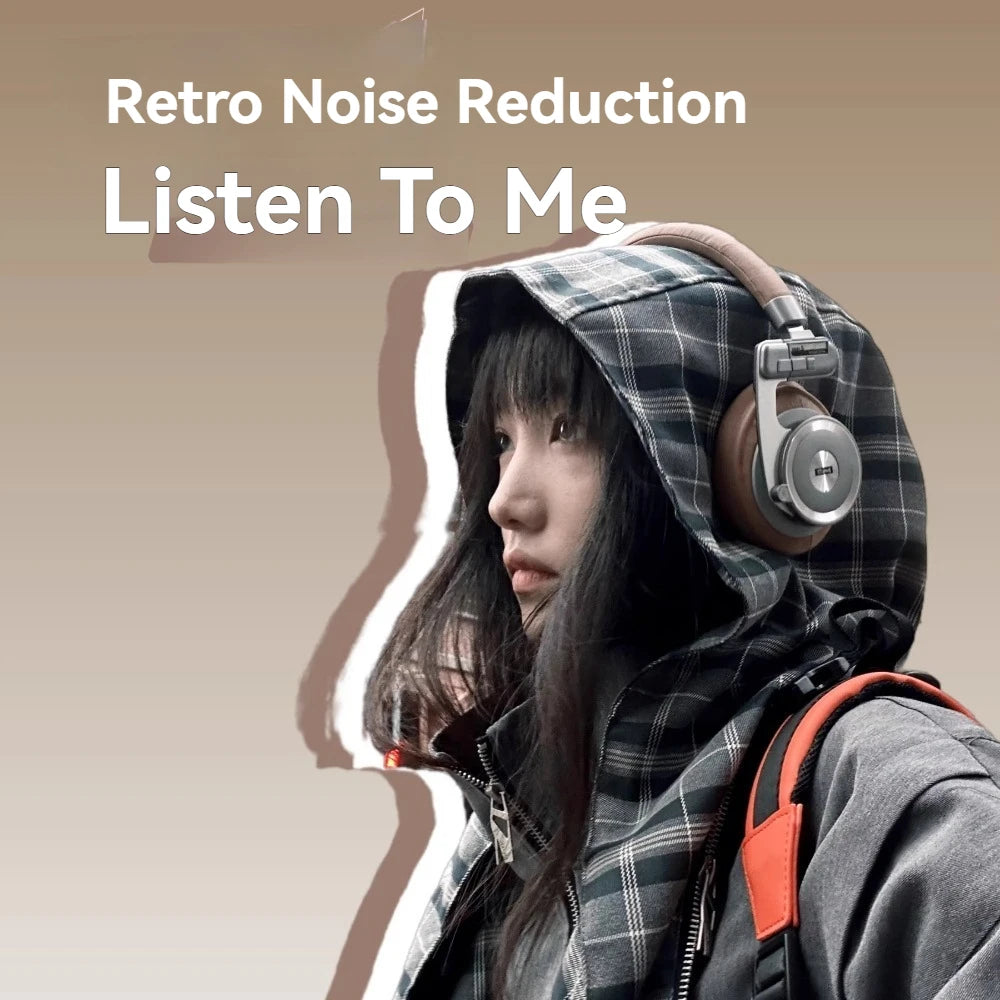 KIMLUD, UMELODY U3 ULTRA Active Noise Reduction Bluetooth Headphones Custom Retro Lightweight Metal Headset Foldable and Easy To Carry, KIMLUD Womens Clothes