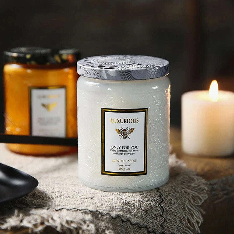 KIMLUD, 7 OZ Jar Scented Candle, Natural Soy Candle, Serenity Aromatic Candles, Home Decorative Scented Candles Gift for Friends, KIMLUD Womens Clothes