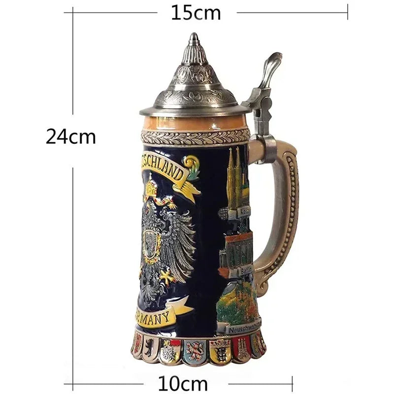 German Beer Stein Tankard Mug 600ml — Oktoberfest & Father's Day Gift | KIMLUD