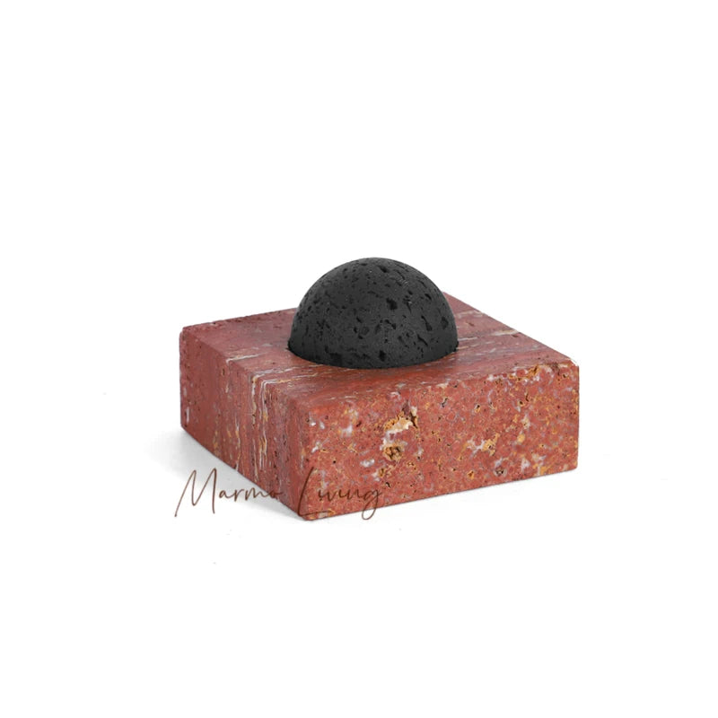 Marble Base Lava Rock Diffuser — Emerald Green | KIMLUD