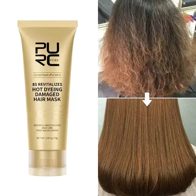 Keratin Hair Mask 8 Seconds Smoothing Treatment For Damaged Hair — White | KIMLUD
