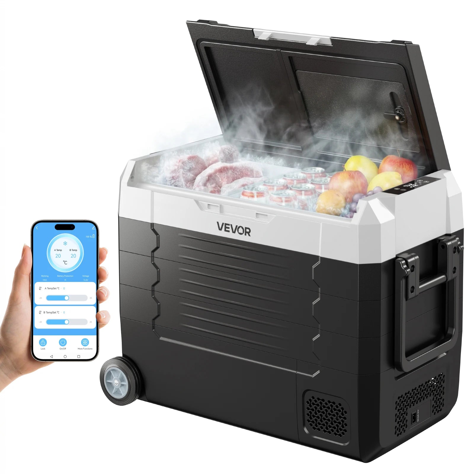 Portable Car Refrigerator 20L Premium — Black | KIMLUD