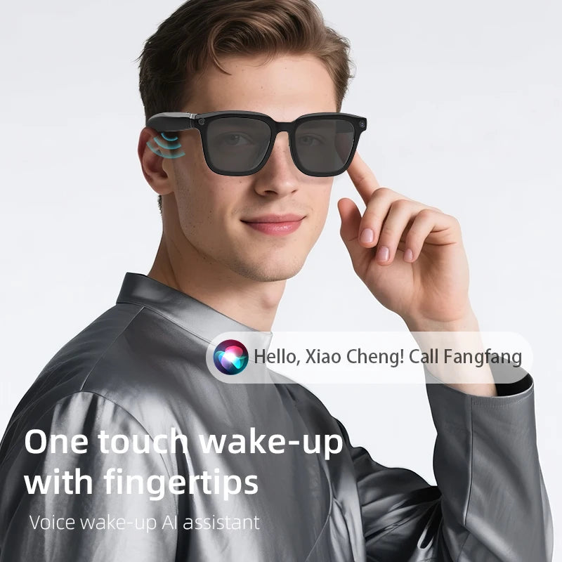 V03-T5 Smart AI Glasses HD Camera 1080P Video Recorder Life Waterproof Al Voice Translation Bluetooth Call Sunglasses Glasses
