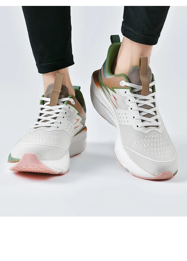 Men Sports Running Shoes Casual Marathon Breathable Lightweight Women's Comfortable Athletic Nonskid Walking Sneakers Outdoors